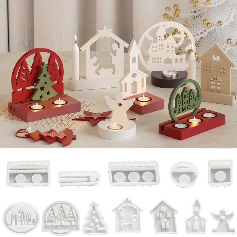Xmas Resin Art - Moldes para Portavelas de Halloween y