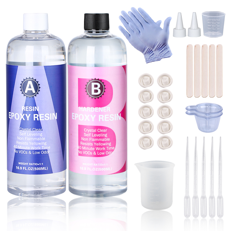 Resin Art Ratio - Kit de resina epoxi transparente 1:1,