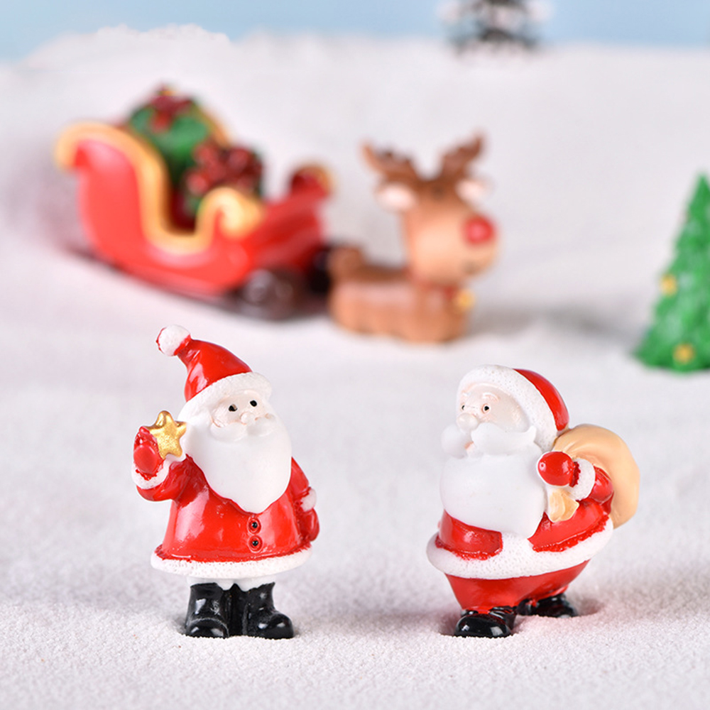 Xmas Resin Art - Adorno de Papá Noel de resina,