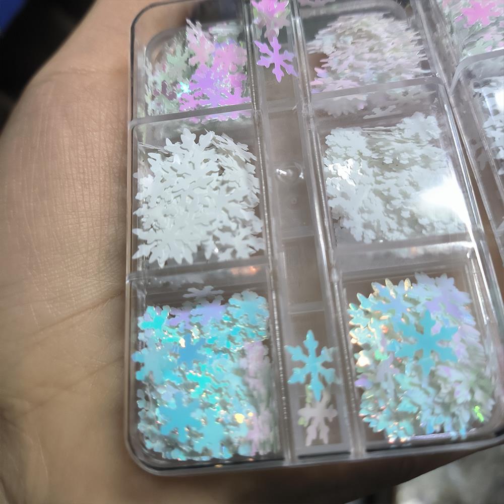 Xmas Resin Art - 6/12 rejillas 3D Aurora copos de
