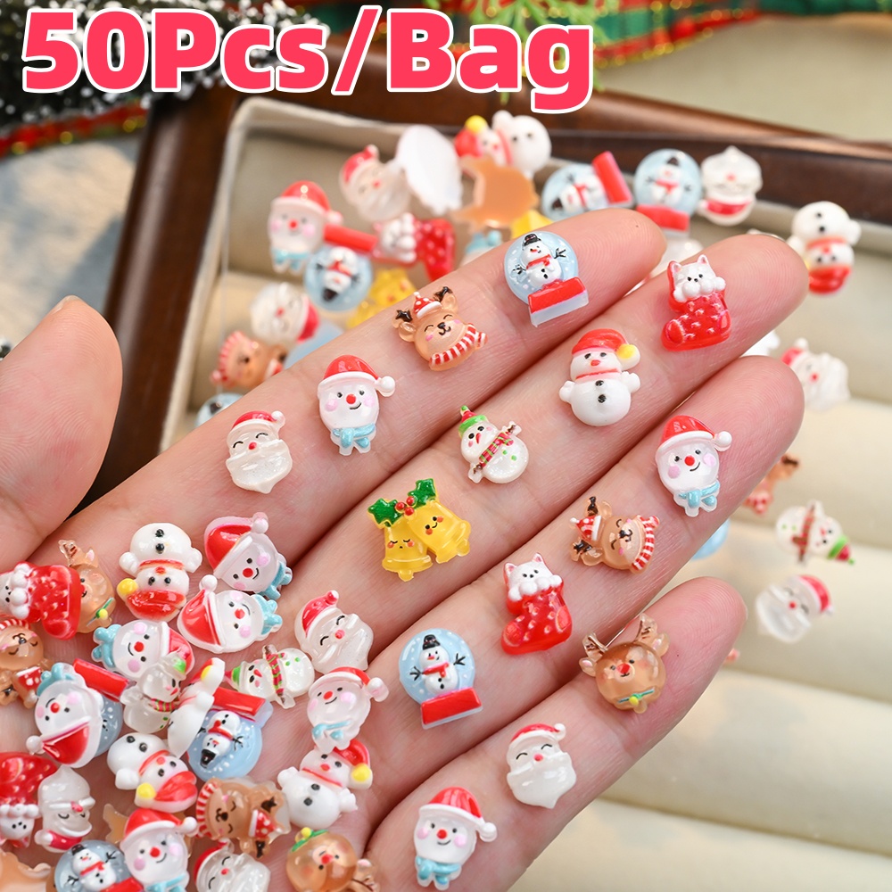 Xmas Resin Art - 50 Uds. De dijes 3D para