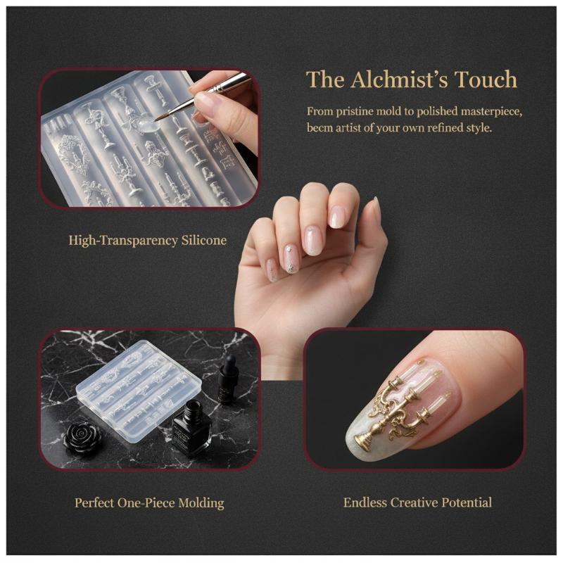Resin Art Templates Free - Molde de Silicona 3D para Uñas
