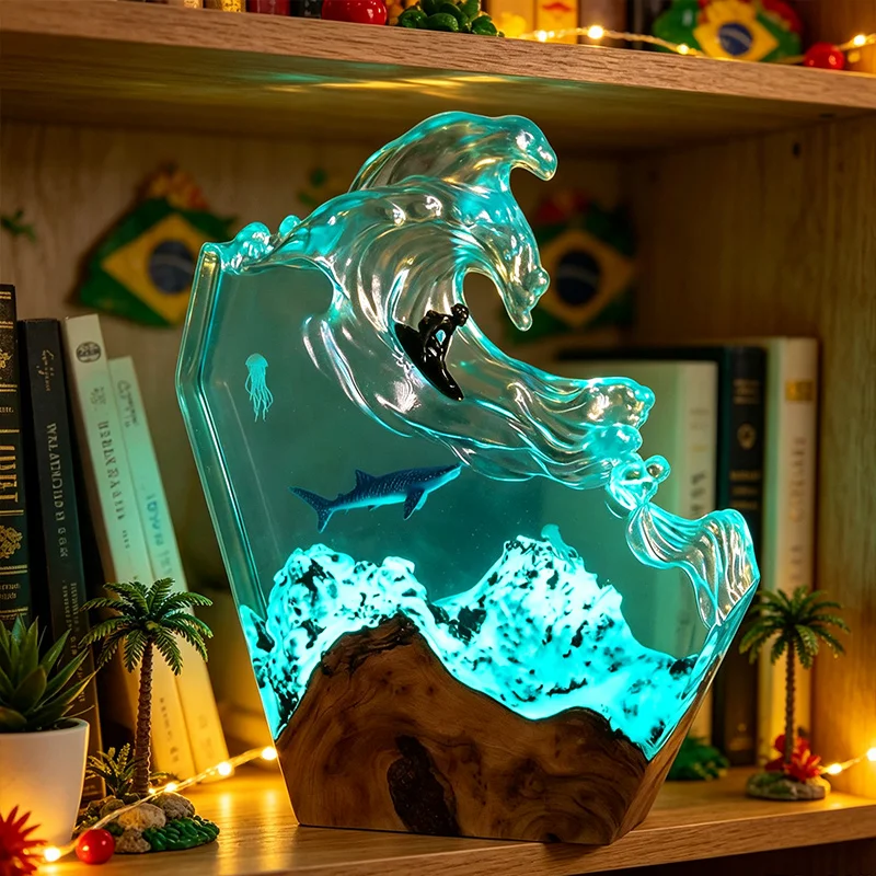 Lámpara de ballena marina, art - Resin Art Lamp reseña y precio