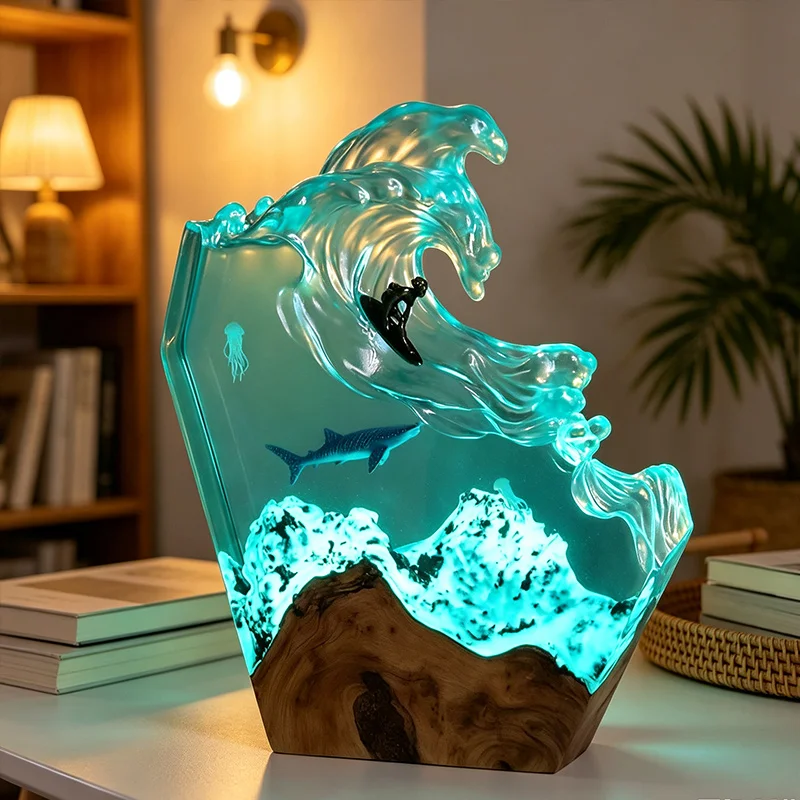 Lámpara de ballena marina, art - Resin Art Lamp reseña y precio