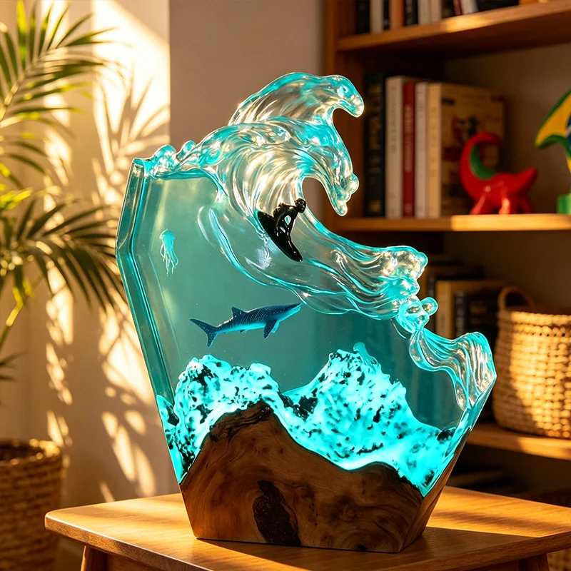 Lámpara de ballena marina, art - Resin Art Lamp reseña y precio