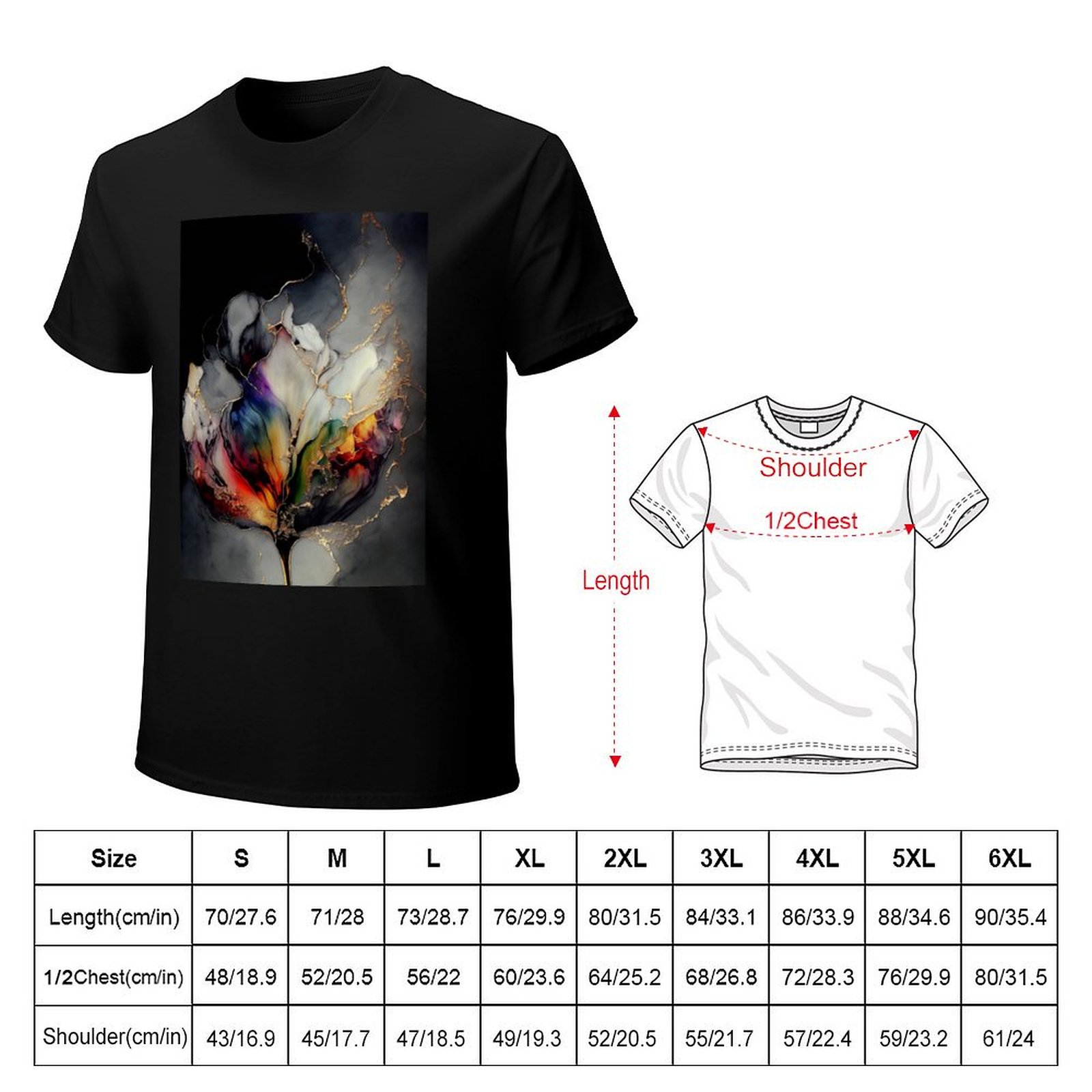 Tulip Symphony - Camiseta de A - Resin Art Alcohol Ink reseña y precio