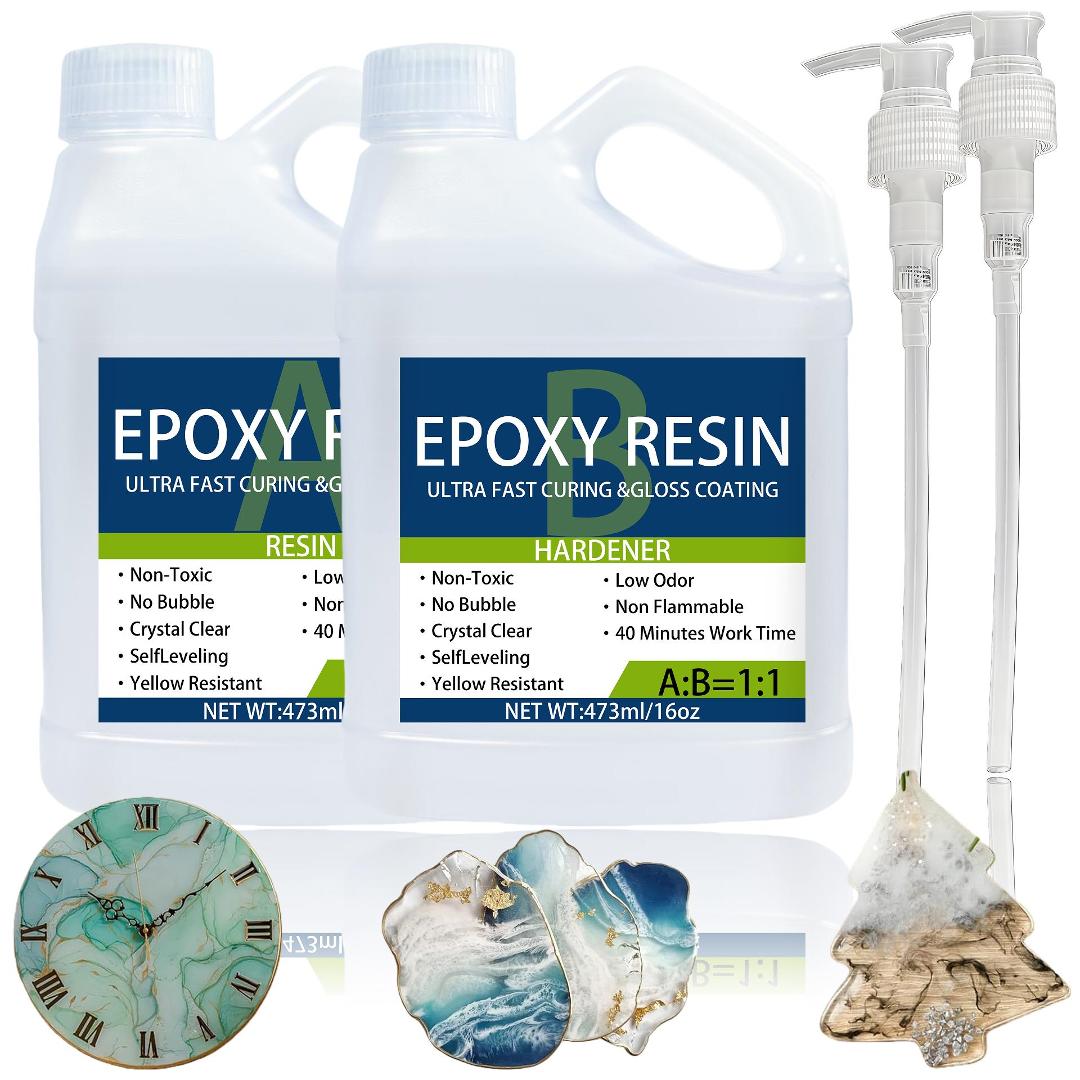 Kit de resina epoxi de 32 onza - Resin Art Ratio reseña y precio