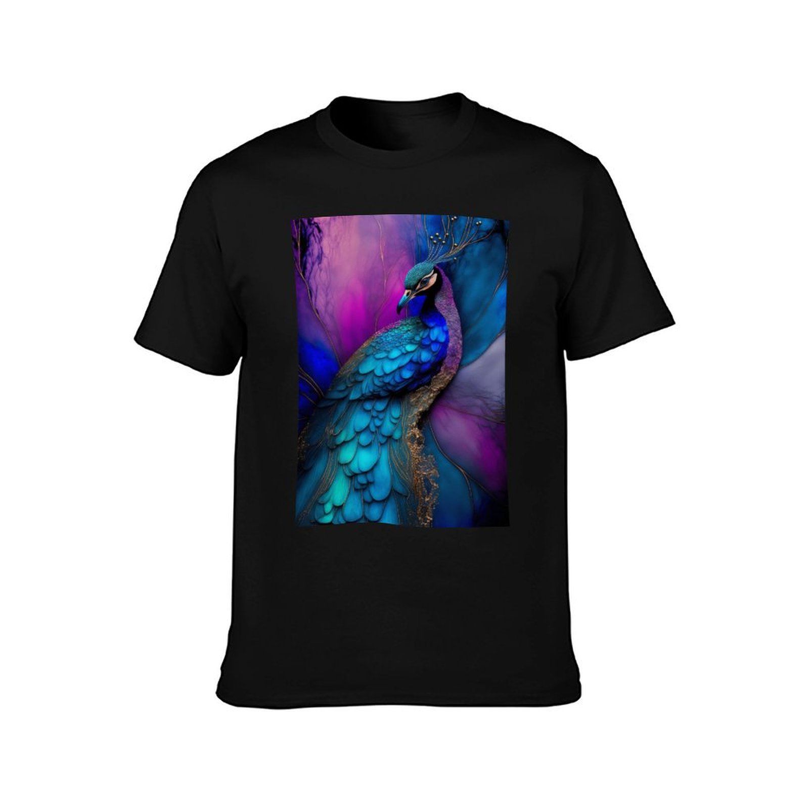 Pluma de pavo real - Camiseta  - Resin Art Alcohol Ink reseña y precio
