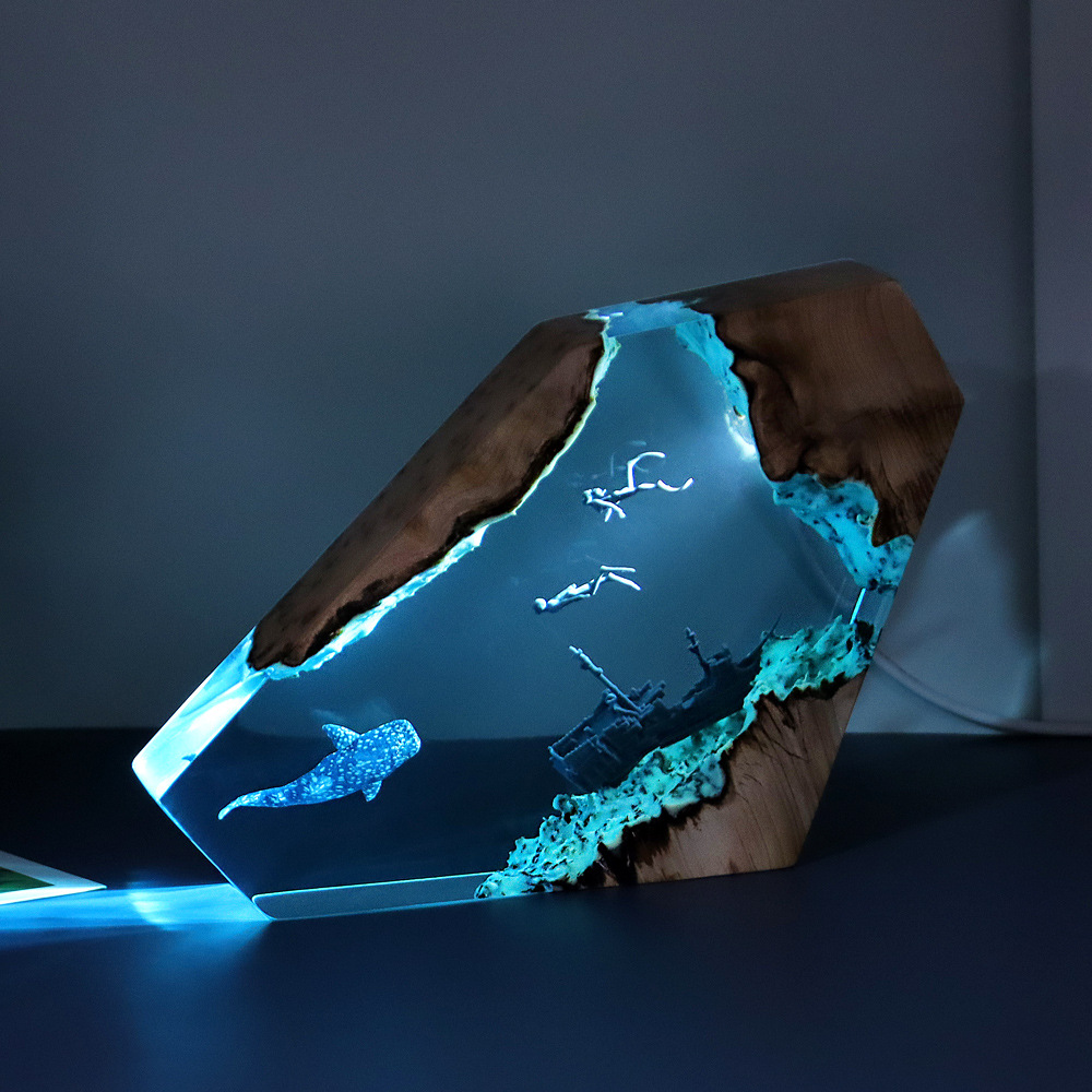 Nueva y creativa decoración de - Resin Art Lamp reseña y precio