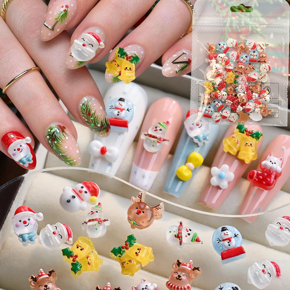 50 Uds. De dijes 3D para uñas  - Xmas Resin Art reseña y precio