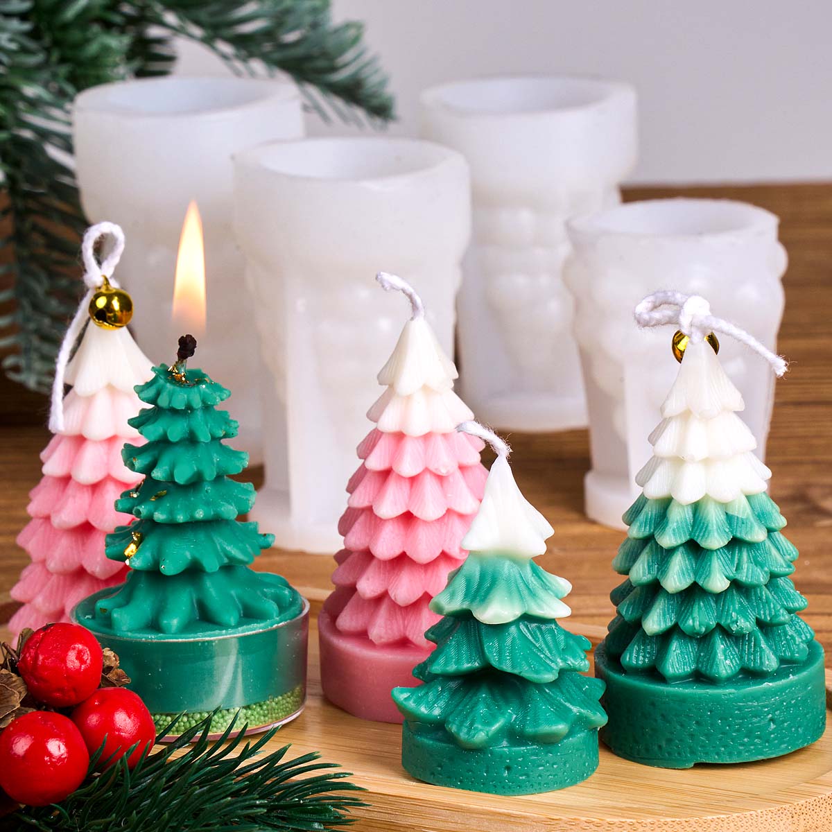 Molde de silicona 3D para árbo - Xmas Resin Art reseña y precio