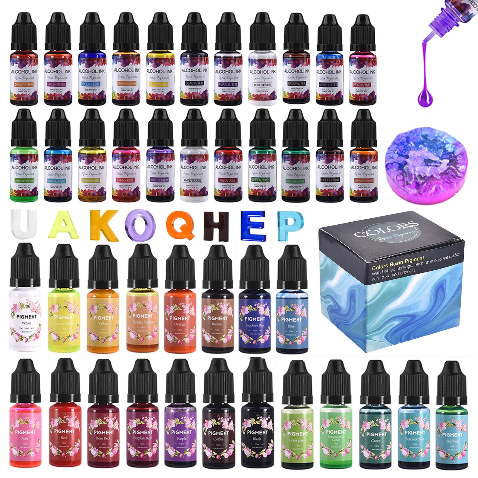 1 Juego de Kit de pigmento de  - Resin Art Alcohol Ink reseña y precio